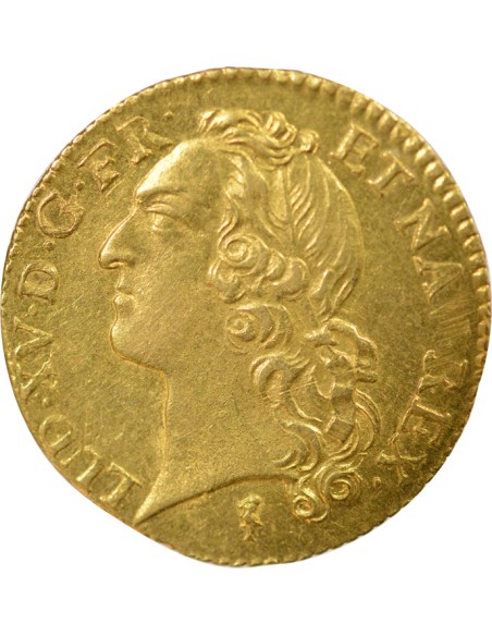 Louis XV Au Bandeau 1 louis d'or Or 1753 W Lille