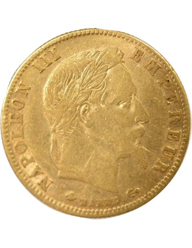Napoléon III Tête Laurée 5 francs Or 1866 A - Paris