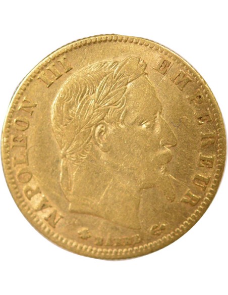 Napoléon III Tête Laurée 5 francs Or 1866 A - Paris