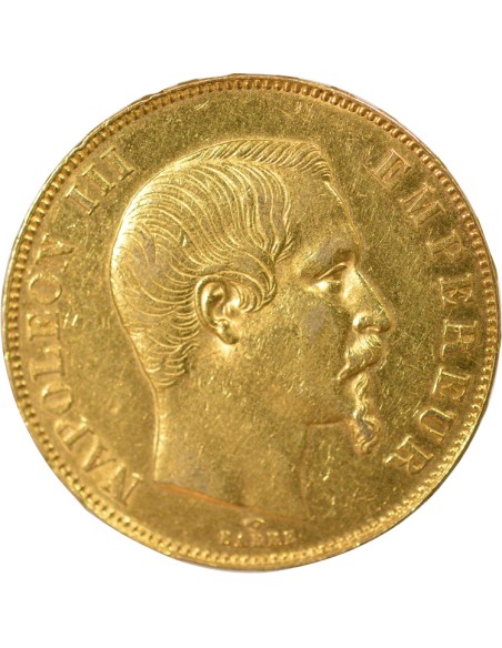 Napoléon III Tête nue 50 francs Or 1857 A - Paris
