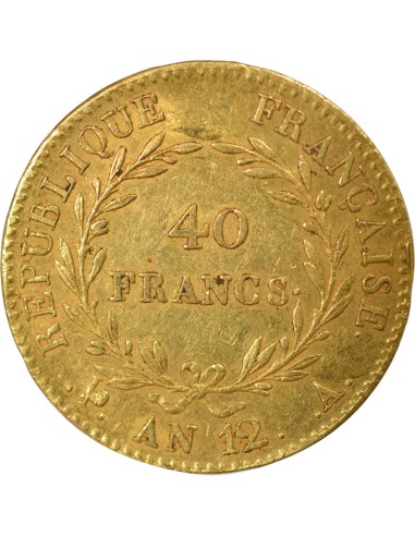 Roi d'Italie Consulat 40 francs Or An 12 A - Paris