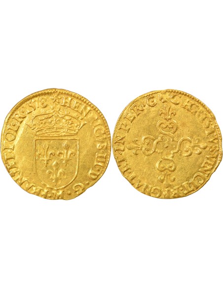 Henri III Au Soleil 1 ecu d'or Or 1578 M Toulouse