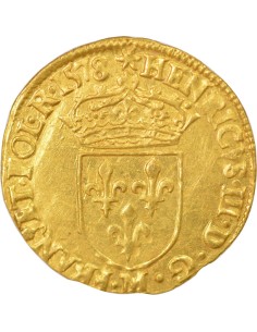 Henri III Au Soleil 1 ecu d'or Or 1578 M Toulouse 2
