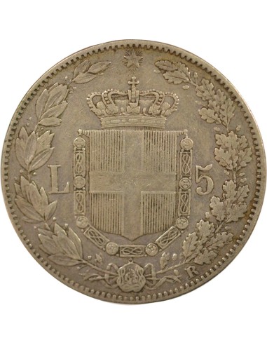 Italie Umberto I d'Italie 5 lire Argent 1879 R Rome