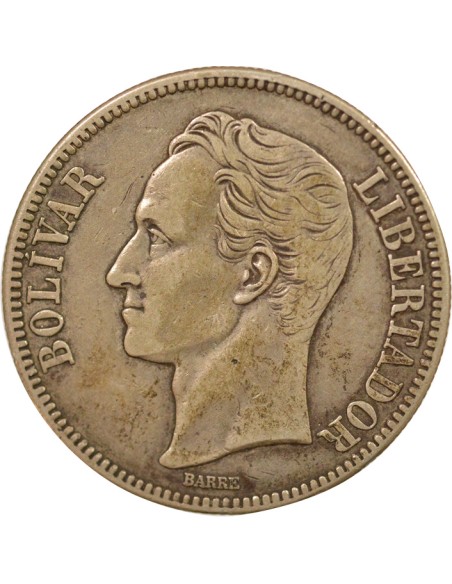Général et Homme d'Etat 5 bolivares Argent 1936 Philadelphie