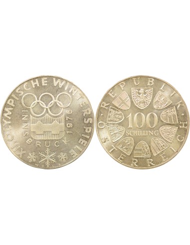 Autriche Jeux Olympiques d’Innsbruck 100 schilling Argent 1974 A Vienne