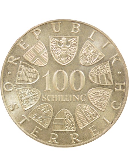 Autriche Jeux Olympiques d’Innsbruck 100 schilling Argent 1974 A Vienne