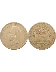 Equateur Antonio José de Sucre 5 sucres Argent 1943 Mo Mexico City
