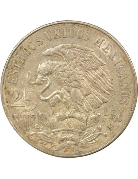 Mexique Jeux Olympiques 25 pesos Argent 1968 Mo Mexico City