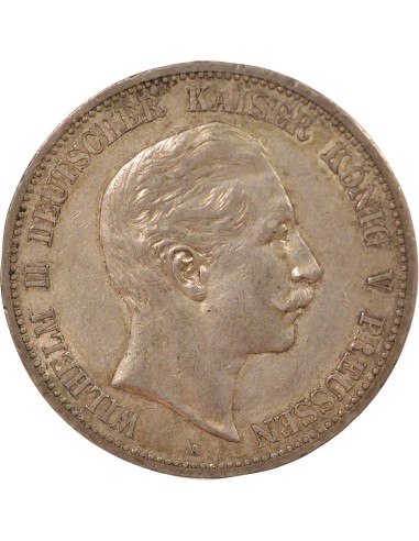 Prusse Guillaume II de Prusse 5 mark Argent 1907 A Berlin