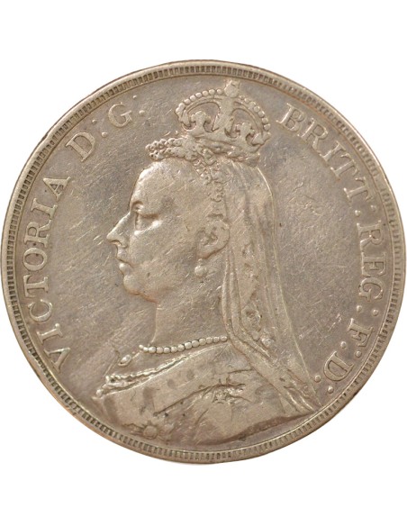 Reine Effigie du Jubilé 1 couronne Argent 1889 Londres