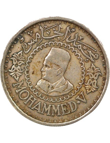 Maroc Mohammed V du Maroc 500 francs Argent 1956 A Paris