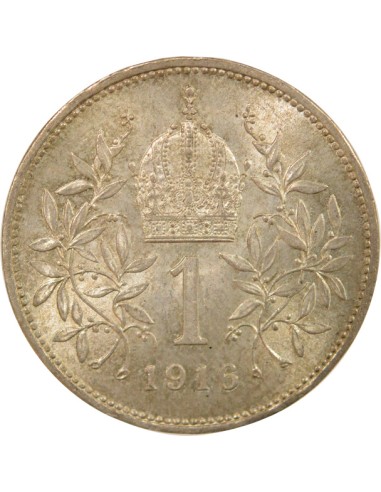 Roi de Hongrie 1 korona Argent 1916 KB Kremnitz