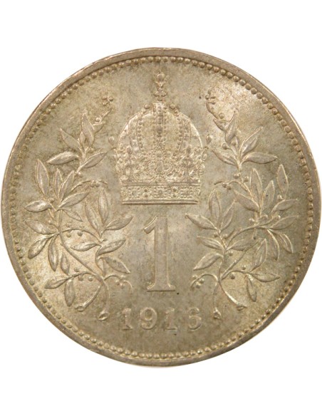 Roi de Hongrie 1 korona Argent 1916 KB Kremnitz