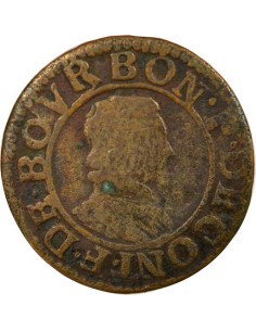 François de Bourbon-Conti 1 double tournois Cuivre 1605-1614 2