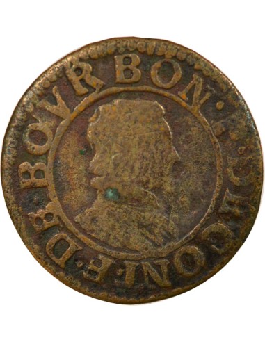 François de Bourbon-Conti 1 double tournois Cuivre 1605-1614