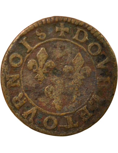 François de Bourbon-Conti 1 double tournois Cuivre 1605-1614