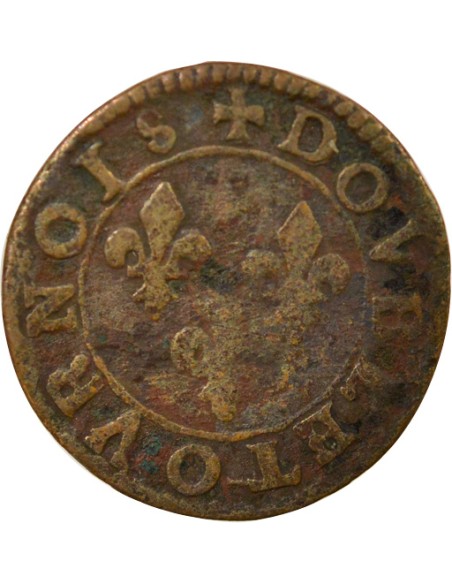 François de Bourbon-Conti 1 double tournois Cuivre 1605-1614