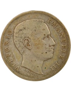 Italie Vittorio Emanuele III 1 lire Argent 1901 R Rome 2