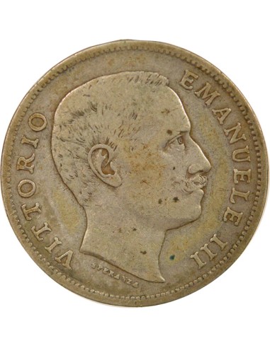 Italie Vittorio Emanuele III 1 lire Argent 1901 R Rome