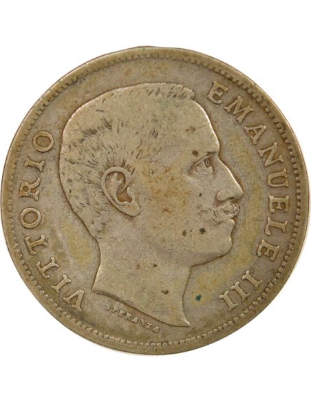 Italie Vittorio Emanuele III 1 lire Argent 1901 R Rome