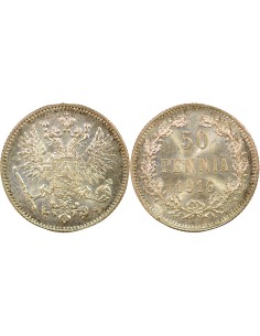 Finlande Nicolas II 50 pennia Argent 1916 Helsinki