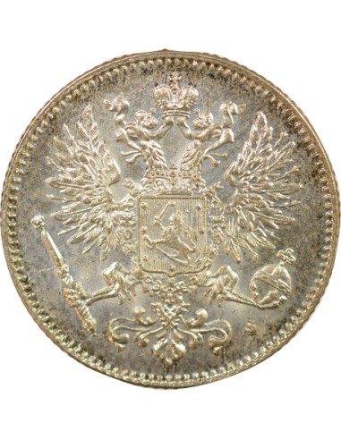 Finlande Nicolas II 50 pennia Argent 1916 Helsinki