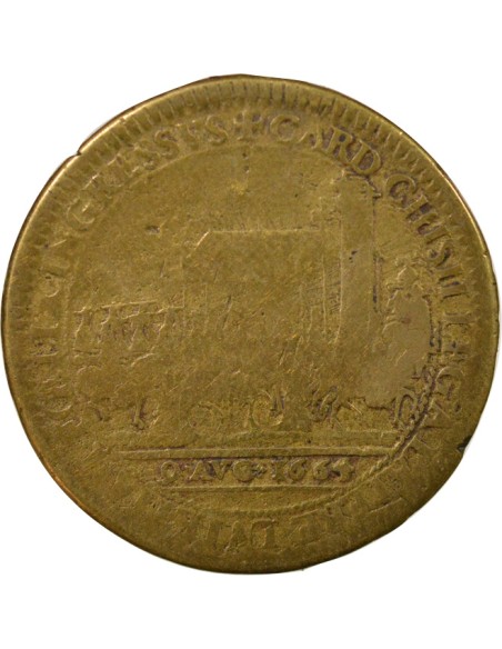 Flavio Chigi Entrée du Légat dans Paris 1 jeton Laiton 1664