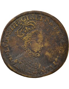 Louis XIII Sacre à Reims 1 jeton Laiton 1610 2