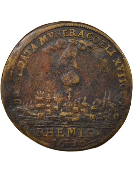 Louis XIII Sacre à Reims 1 jeton Laiton 1610