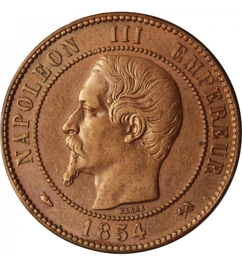 10 CENTIMES NAPOLEON III 1854 B ROUEN