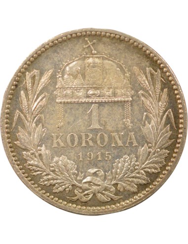 Roi de Hongrie 1 korona Argent 1915 B Kremnitz