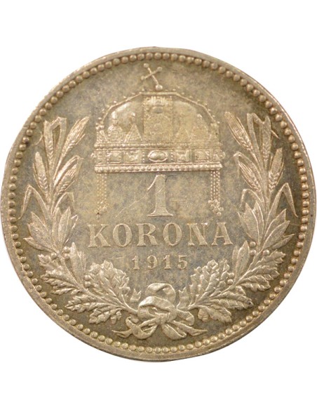 Roi de Hongrie 1 korona Argent 1915 B Kremnitz
