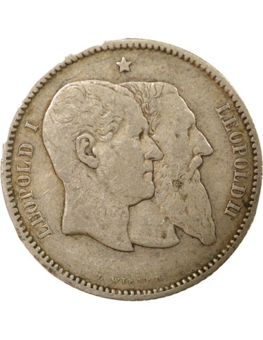 Roi des Belges 1 franc Argent 1880 B. Bruxelles