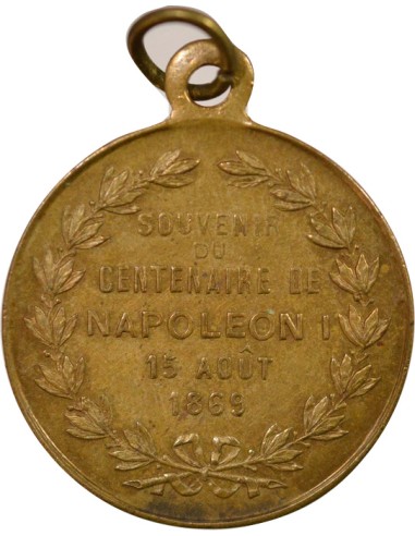 Roi d'Italie Centenaire 1 jeton Laiton 1869