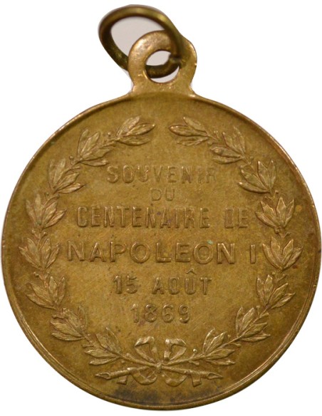 Roi d'Italie Centenaire 1 jeton Laiton 1869