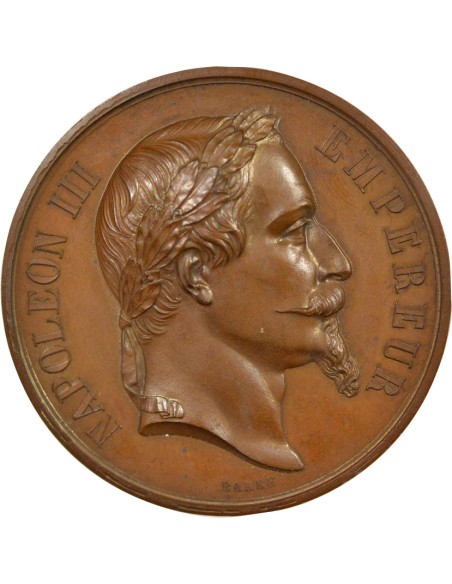 Napoléon III Concours d'Animaux Gras 1 jeton Cuivre 1870