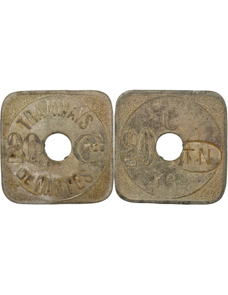 Tramways de Nantes 20 centimes Zinc Nickelé