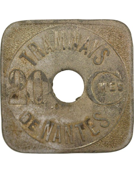 Tramways de Nantes 20 centimes Zinc Nickelé