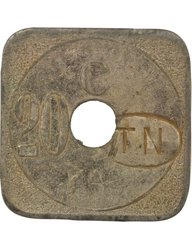 Tramways de Nantes 20 centimes Zinc Nickelé