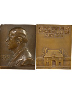 Gaston Milian Hôpital St Louis 1 jeton Bronze 1936