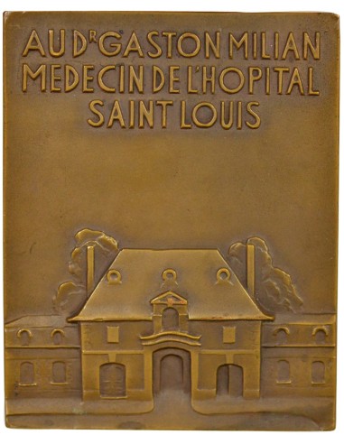 Gaston Milian Hôpital St Louis 1 jeton Bronze 1936