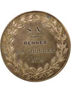 Lycée St Vincent de Rennes 1 jeton Argent 1912 2