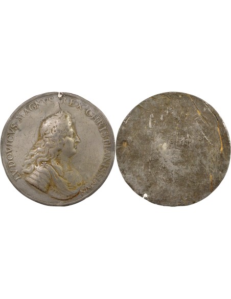 Louis XIV Louis XIV 1 médaille Etain XVIIe Siècle