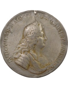 Louis XIV Louis XIV 1 médaille Etain XVIIe Siècle 2