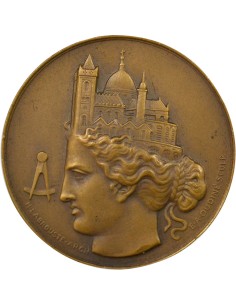 Ste Centrale des Architectes 1 jeton Bronze 1944 2