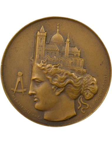 Ste Centrale des Architectes 1 jeton Bronze 1944