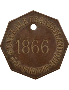 Louis XIV Cie Gle Transatlantique 1 jeton Cuivre 2