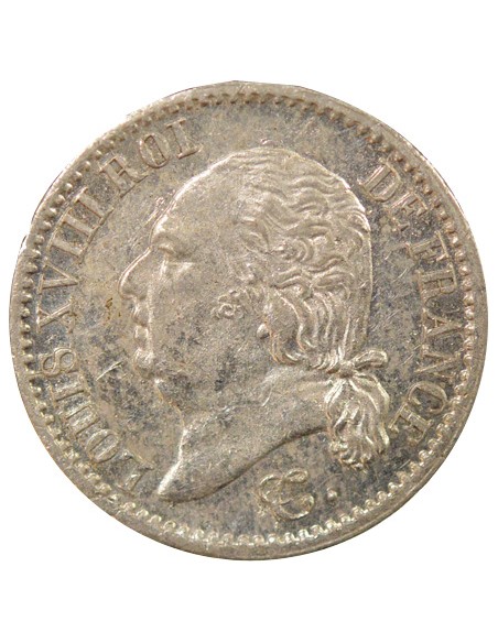 Louis XVIII 1/4 franc Argent 1821 A - Paris