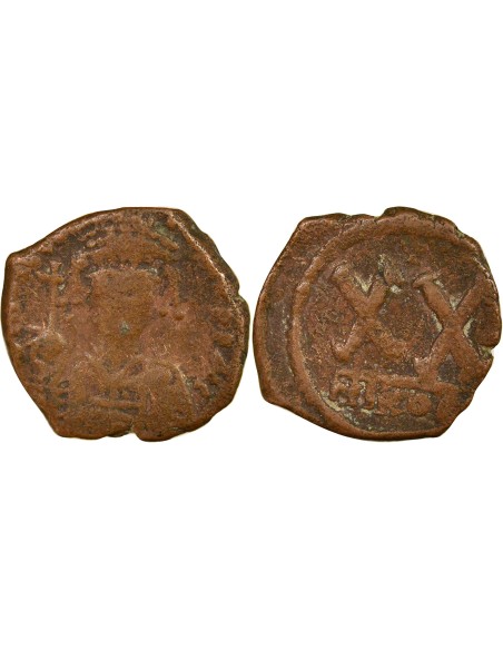 Empire Byzantin Tibère II Constantin 1/2 follis Bronze 579-582 Nicomédie